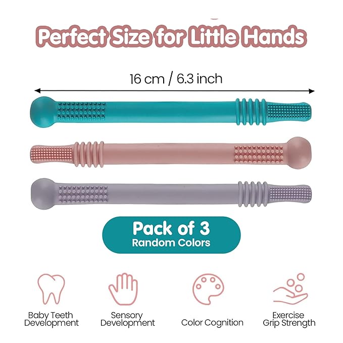 Kidology Teething Sticks for Babies Set of 6 Multicolor