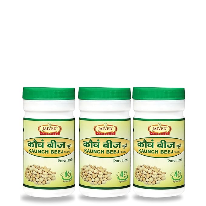 Jaived Ayurveda Konch Beej Churna | Vitality Boost & Wellness Support | 100 Gms | Pack of 3