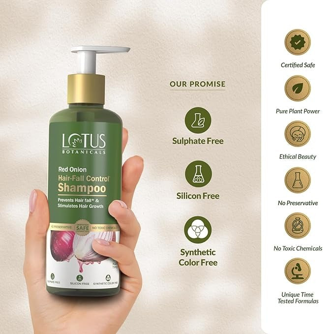 Lotus Botanicals Red Onion Hair-Fall Control Shampoo - 300 ml
