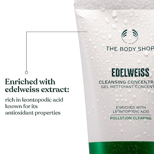 The Body Shop Edelweiss Cleansing Concentrate â€“ Facial Cleanser â€“ Gently Cleanses Tired, Dehydrated Skinâ€“ Vegan â€“ 100ml