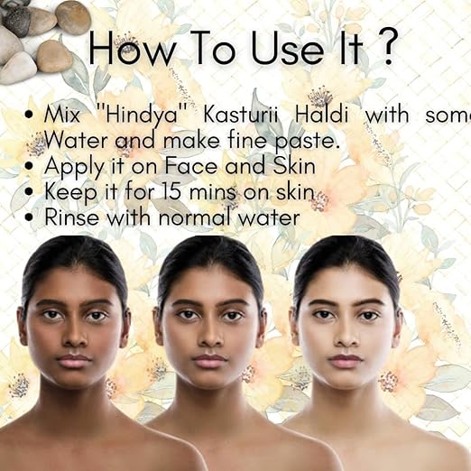 Hindya Ayurvedic Luxury kasturi Haldi Powder for Face Pack - 100 gms