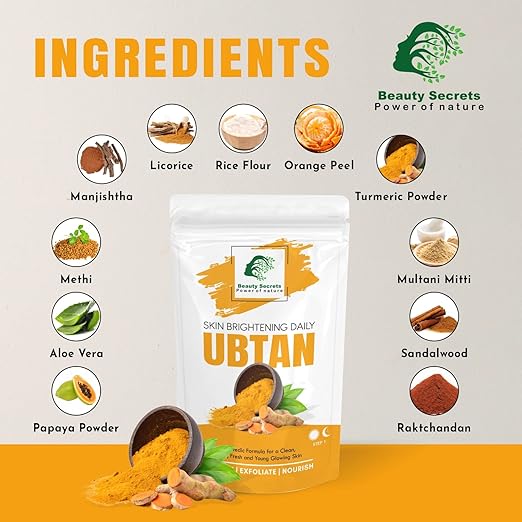 Beauty Secrets Skin Brightening Ubtan Ayurvedic Cleanser for Face - 100 gms