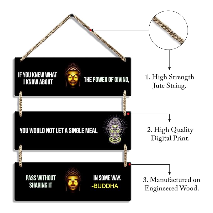Sehaz Artworks Buddha Wall Hanging Home Decor Items Home Decoration Items For Office  -3-0022