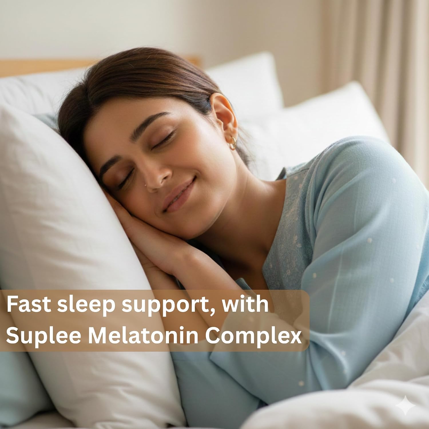 Suplee Melatonin 10mg (60 Tablets) with L-Theanine, Magnesium Glycinate & Vitamin B6 - Night Time Sleep Support Supplement - Helps with Deep Sleep & Mental Relaxation - Non-Habit Forming