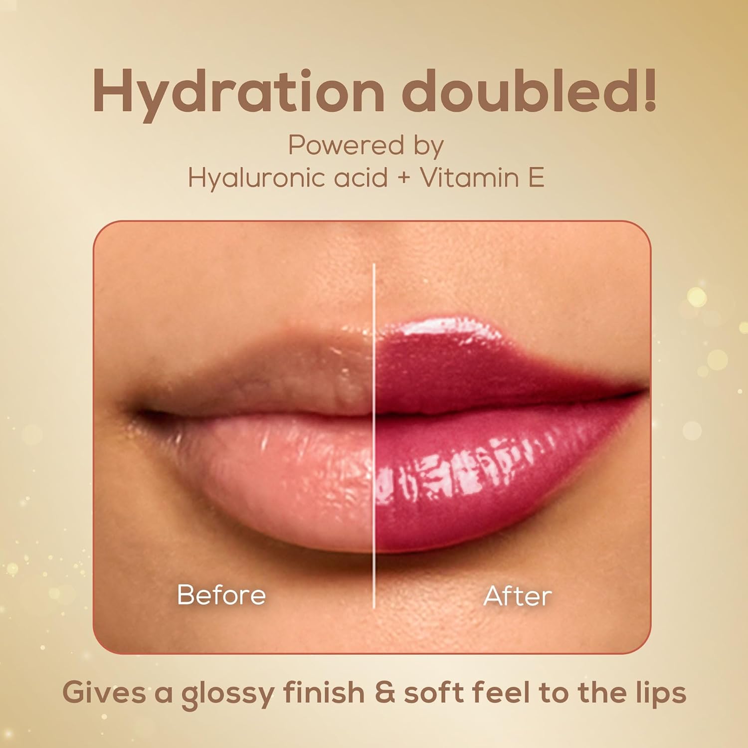 RENEE H2O Hydrating Liquid Lipstick - Mauve Ocean, Hydrating, Lightweight | Natural Lip Like Look | Glossy finish | Hyaluronic Acid, Peptides & Vitamin E Infused | 4 ml