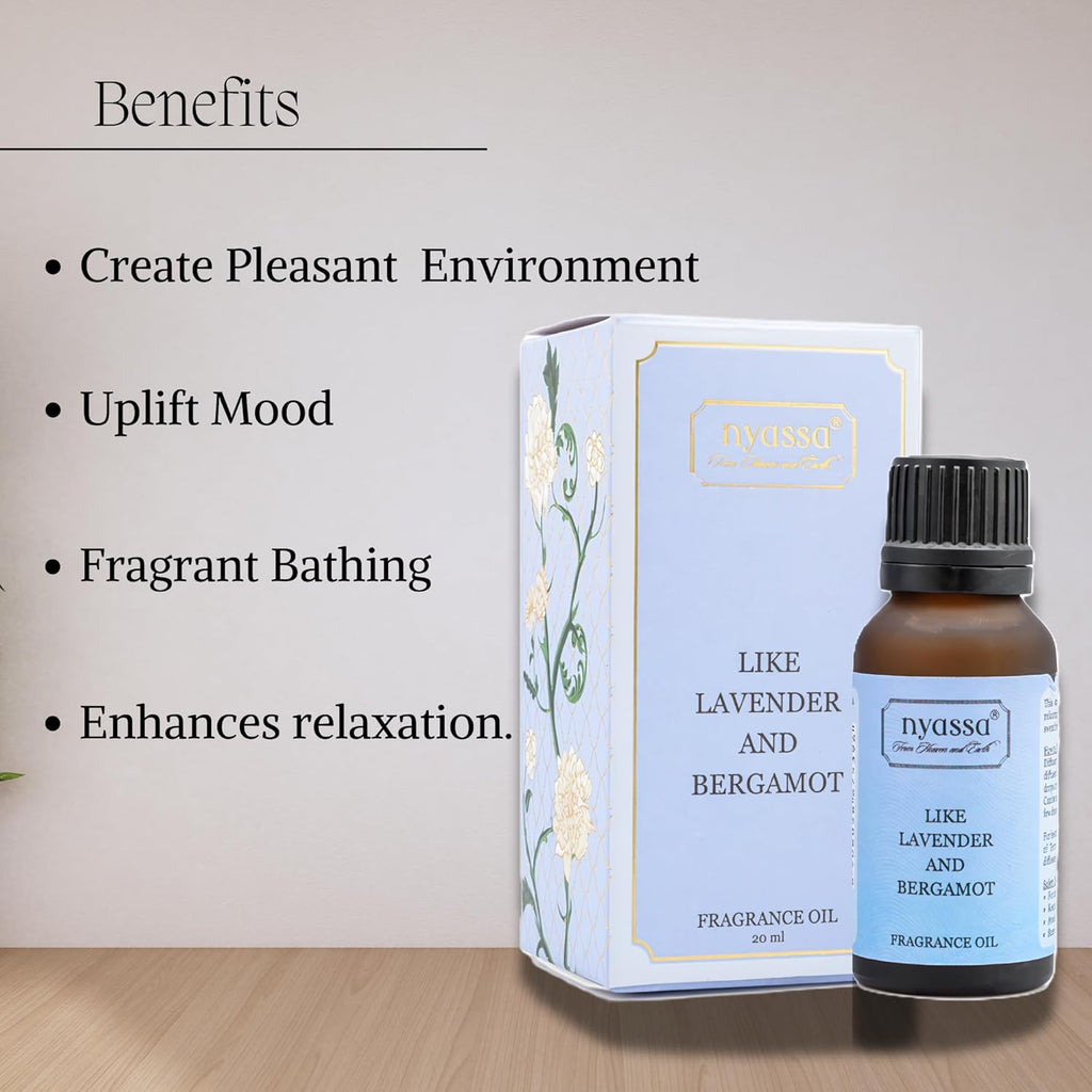 Nyassa Like Lavender and Bergamot Fragrance Oils for Men and Women - 20 Ml