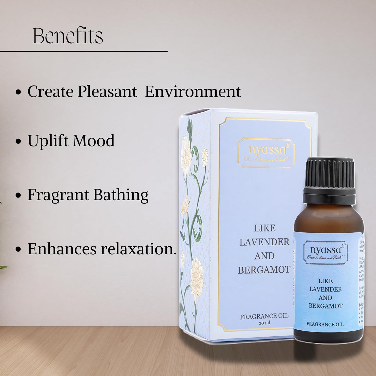 Nyassa Like Lavender and Bergamot Fragrance Oils for Men and Women - 20 Ml