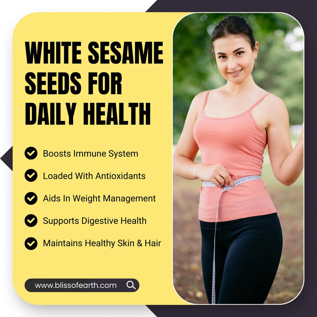 Bliss of Earth Organic Sesame Seeds 200 gm White For Eating, Raw Til Seeds