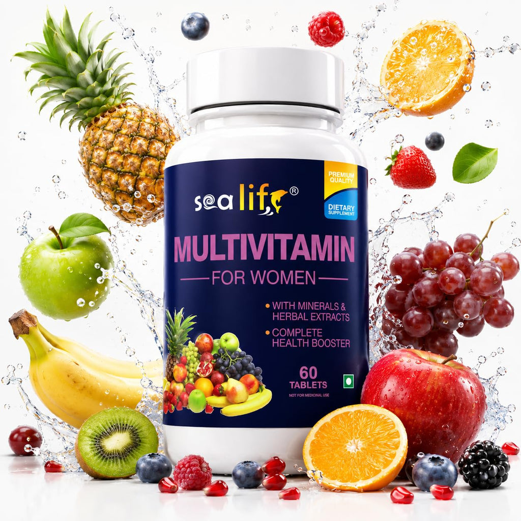 Sea Life Multivitamin For Women Complete Health Booster Vital Vitamins & Minerals with Herbal Extracts For Daily Health & Immunity (Pack of-1)