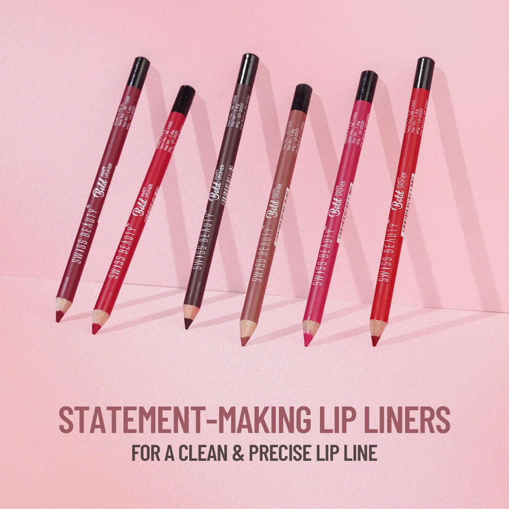 Swiss Beauty Bold Matt Lip Liner | Long-lasting |Matte Finish | Non-drying | Shade-06, 1.6gm