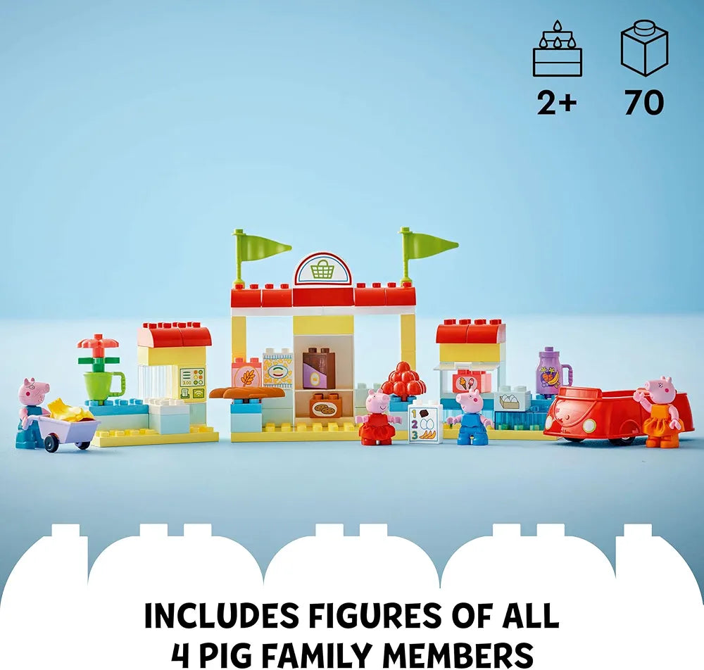 Lego Duplo Peppa Pig Supermarket Toy 10434 Building Blocks Toys for 2+ Gift for Kids, 70 Pcs