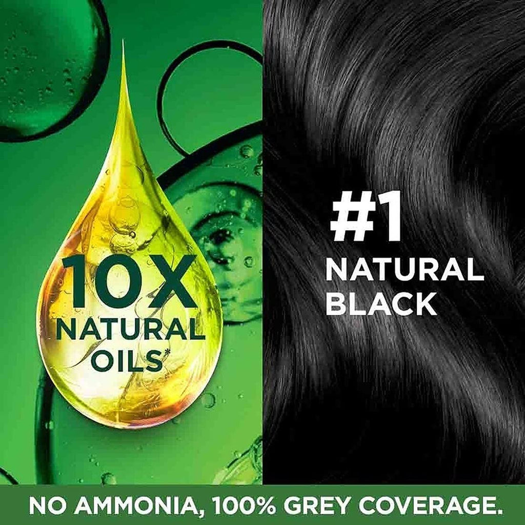 Garnier Skin Naturals, Day Cream, Bright Complete Vitamin C Serum Cream, 45 g & Garnier, Hair Colouring Creme, Long-lasting Colour, Shade: 1 Natural Black, 70ml + 60g
