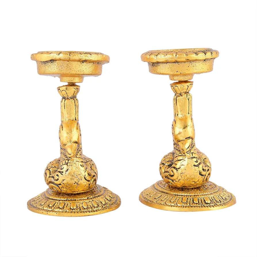 Elegant Metal Duck Candle Holder Set of 2 Handpolished Tlight Candle Holder Type 4 - Double Side