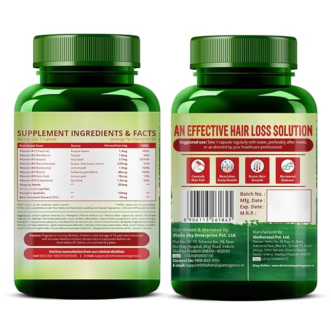 Himalayan Organics Plant Based DHT Blocker - 60 Tabs