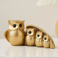 Xtore Golden Owl Family  for Home Decor