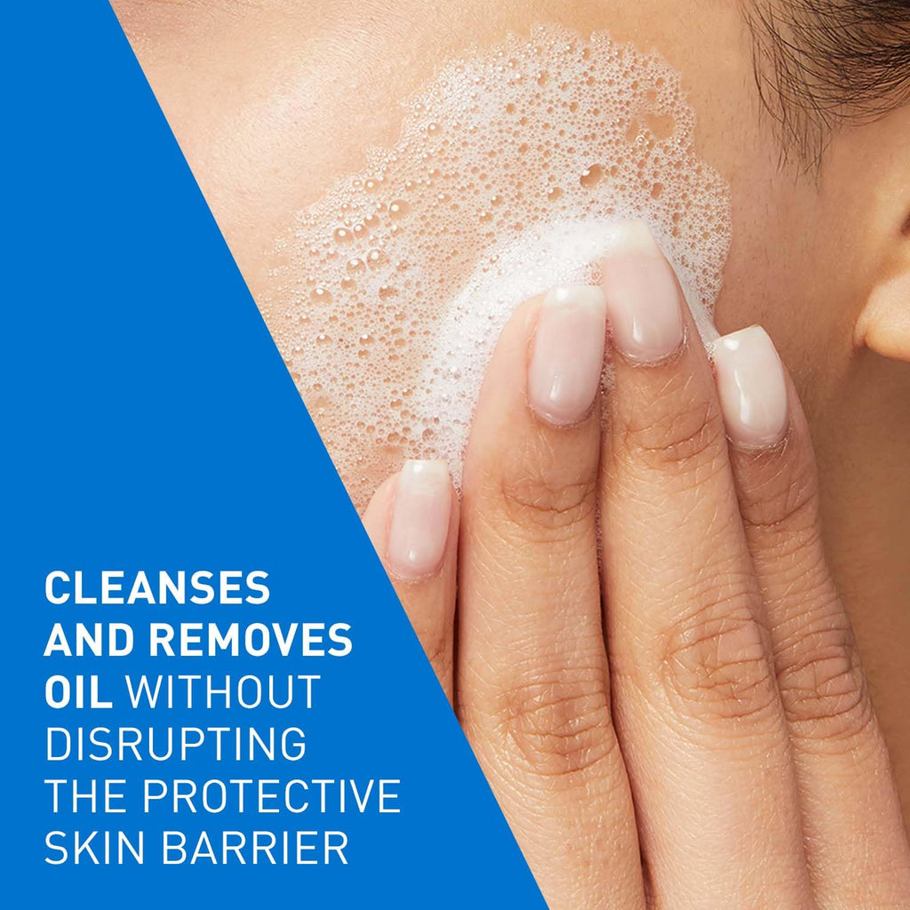 CeraVe Foaming Cleanser For Normal To Oily Skin (88ml) - Dermatologist-Developed Facewash | Non-Comedogenic And Fragrance-Free Cleansers For Acne-Prone Skin