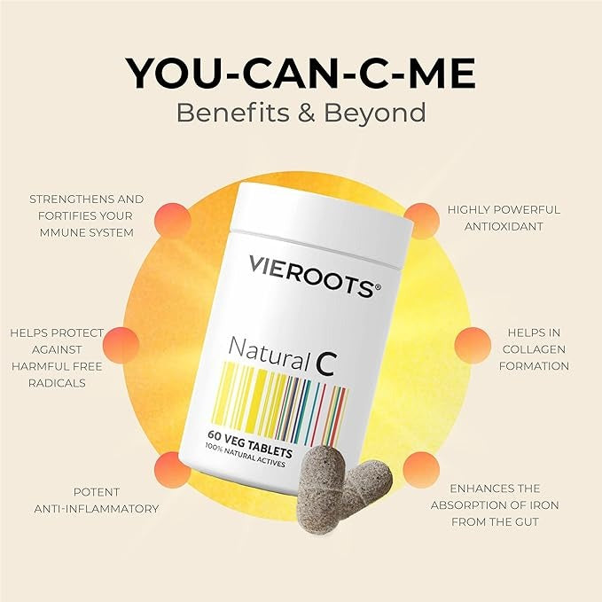Vieroots Natural C with Fresh Amla Fruit Extract - 60 Cap