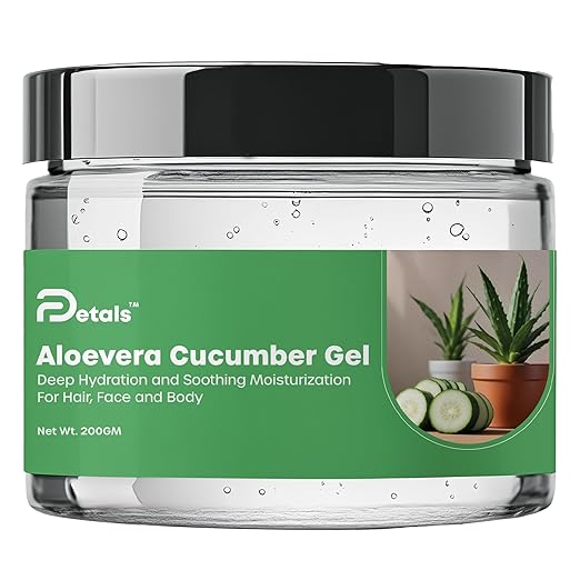 DPetals Aloe Vera Cucumber Gel for Deep Hydration and Soothing - 200 gms