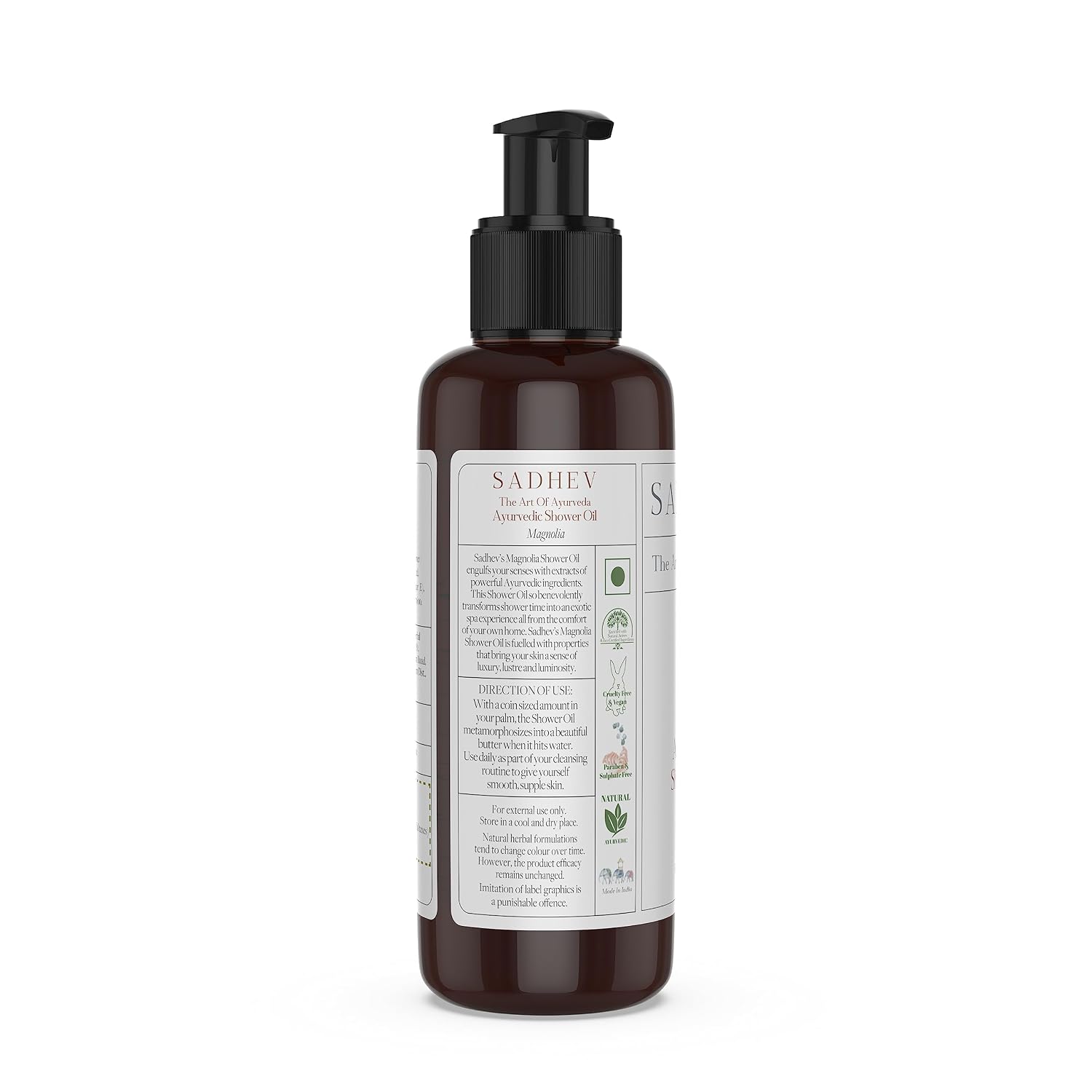 Sadhev Ayurvedic Shower Oil With Goodness Of Magnolia For Hydration And Moistrization