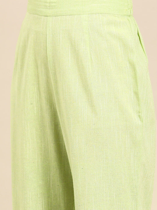 Anayna Women Panelled Pure Cotton Kurta with Trousers