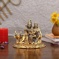 Handcrafted Shiva Parvati Ganesh Idol Shiv Parivar Murti Statue Sculpture Lord Shiva Idols Family Sitting On Nandi Showpiece