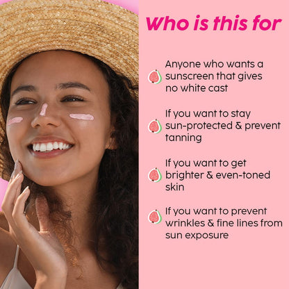 PLIX  SPF 50+ Guava Glow Sunscreen and 23% Vitamin C Guava Face Serum Combo (50g and 20ml)