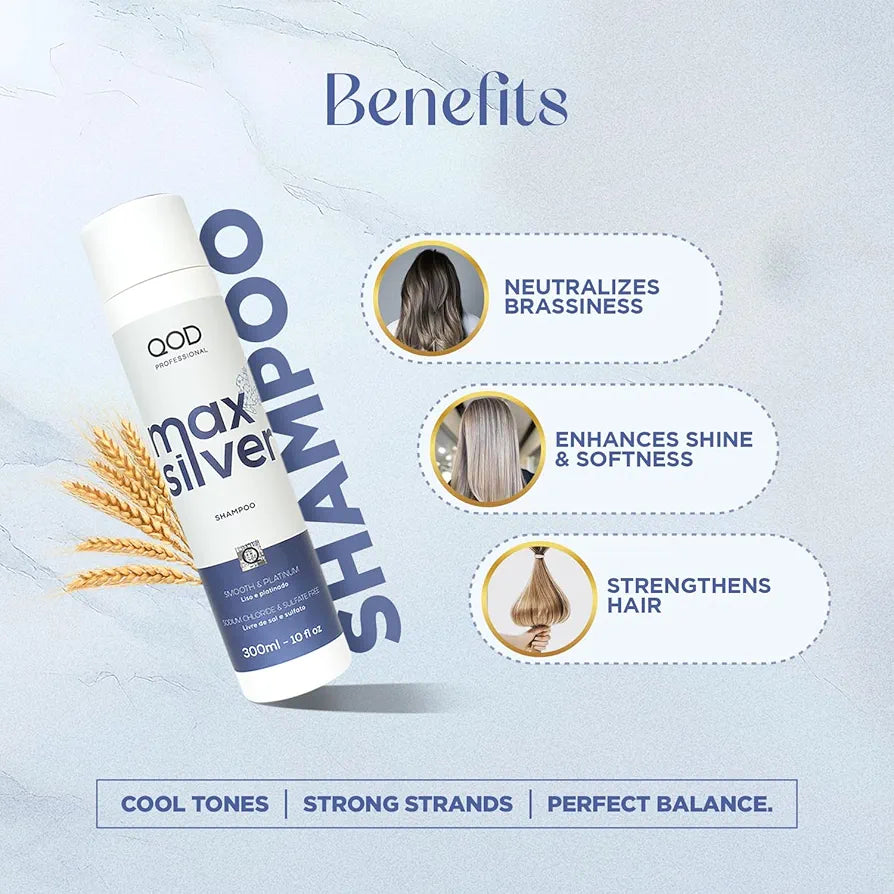 QOD Professional Silver Hair Shampoo - 300 ml