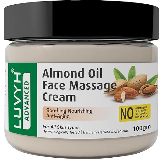 Luvyh Almonds Nourishing Face Massage Cream - 100 gms