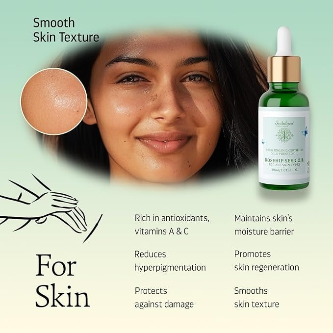 Indulgeo Essentials Cold Pressed Rosehip Oil - 30 ml