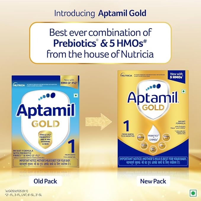 Aptamil Gold Infant Formula Milk Powder for Babies - Stage 1 (Upto 6 months)