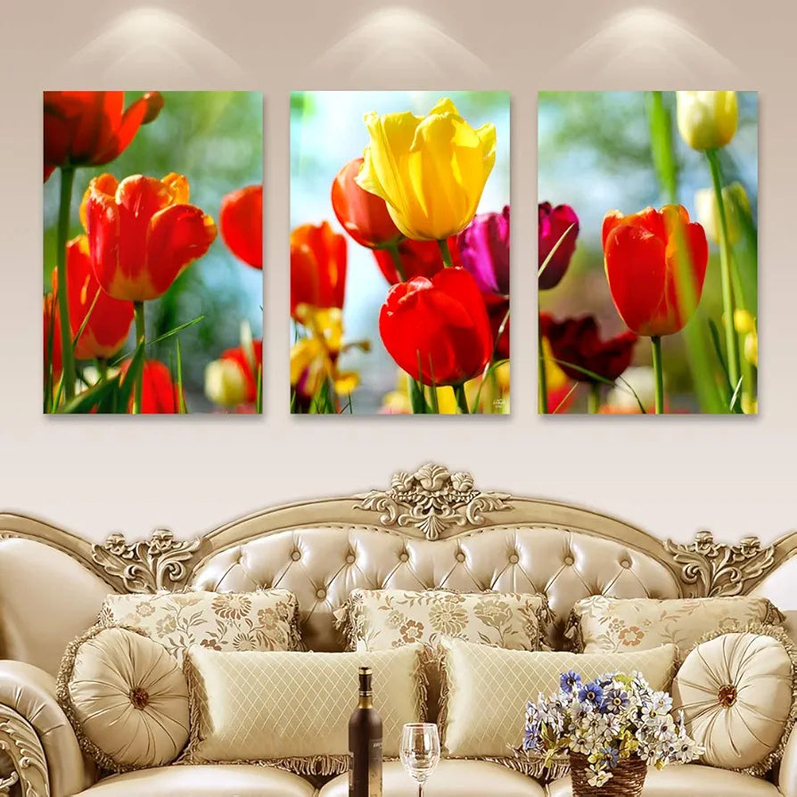 Rangoli Sparkle Lamination Reprint Paintings Pasted on 5MM MDF Wood with Digital Print