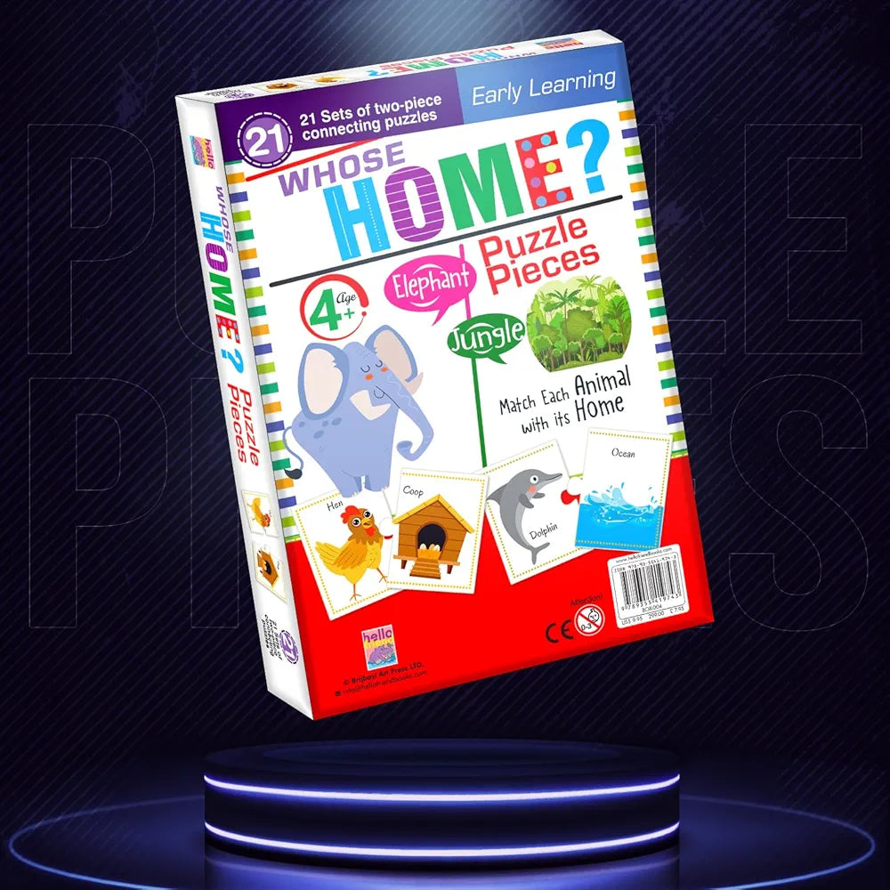 Hello Friend Whose Home Jigsaw Puzzle Connecting 2-Piece  for Kids, Childrens and Toddlers Early Learning Educational