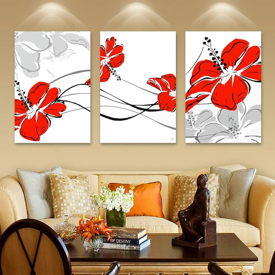 Rangoli MDF 3 Pcs Wall Poster 12x18 Inch Decorative Wall Art P-4 Design-2