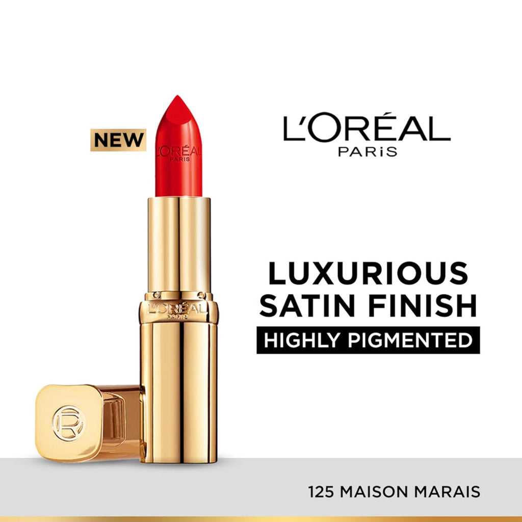 Lâ€™OrÃ©al Paris Color Riche Satin Lipstick- 125 Maison Marais, 4.3 gm