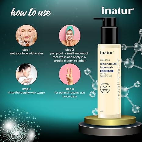 Inatur Niacinamide Face Wash with Zinc PCA - 100 ml