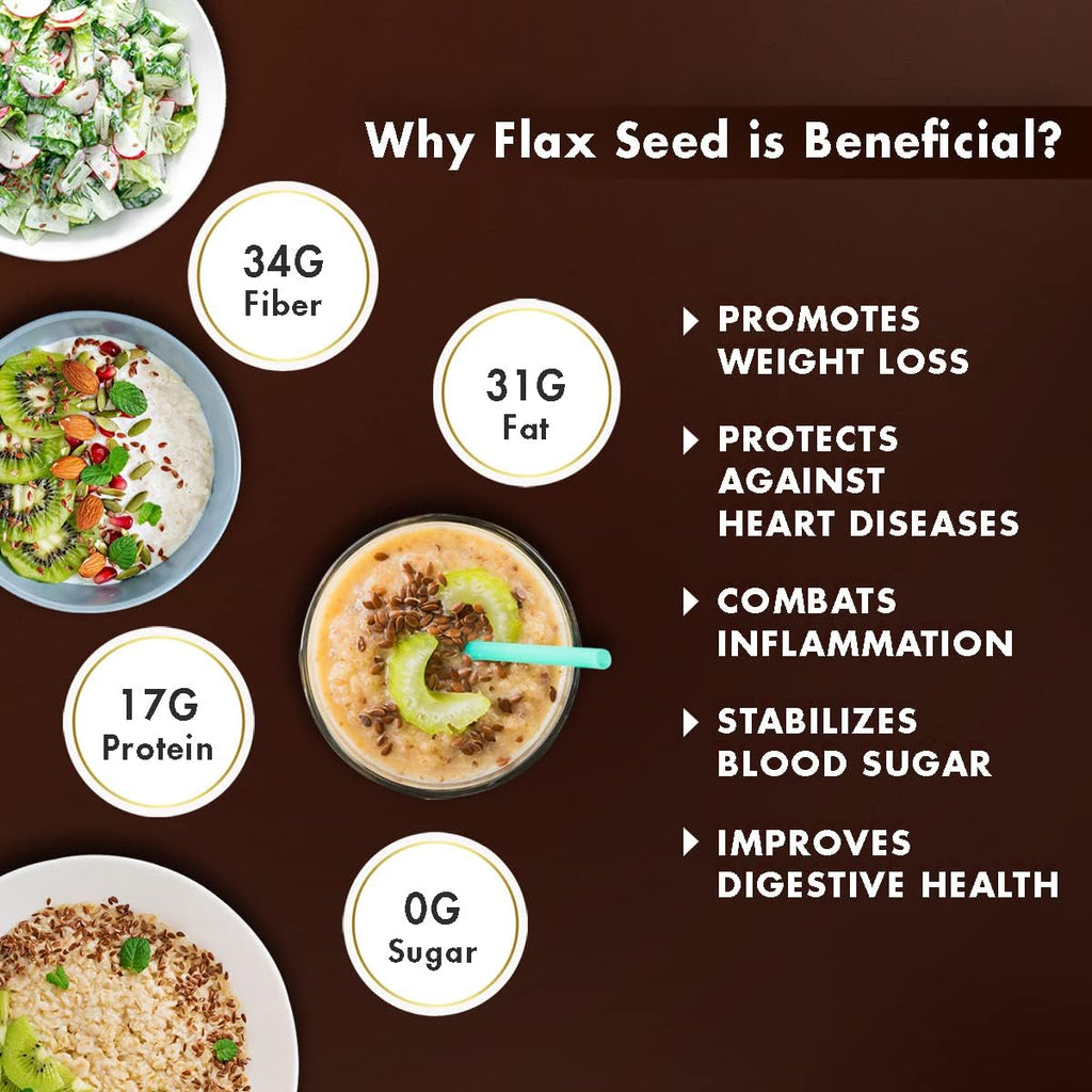 Sorich Organics Flax Seed - Alsi Beej|Alsi Seeds for Hair Growth | Raw Seeds for Eating | Source of Iron & Dietary Fibre | Rich in Protein