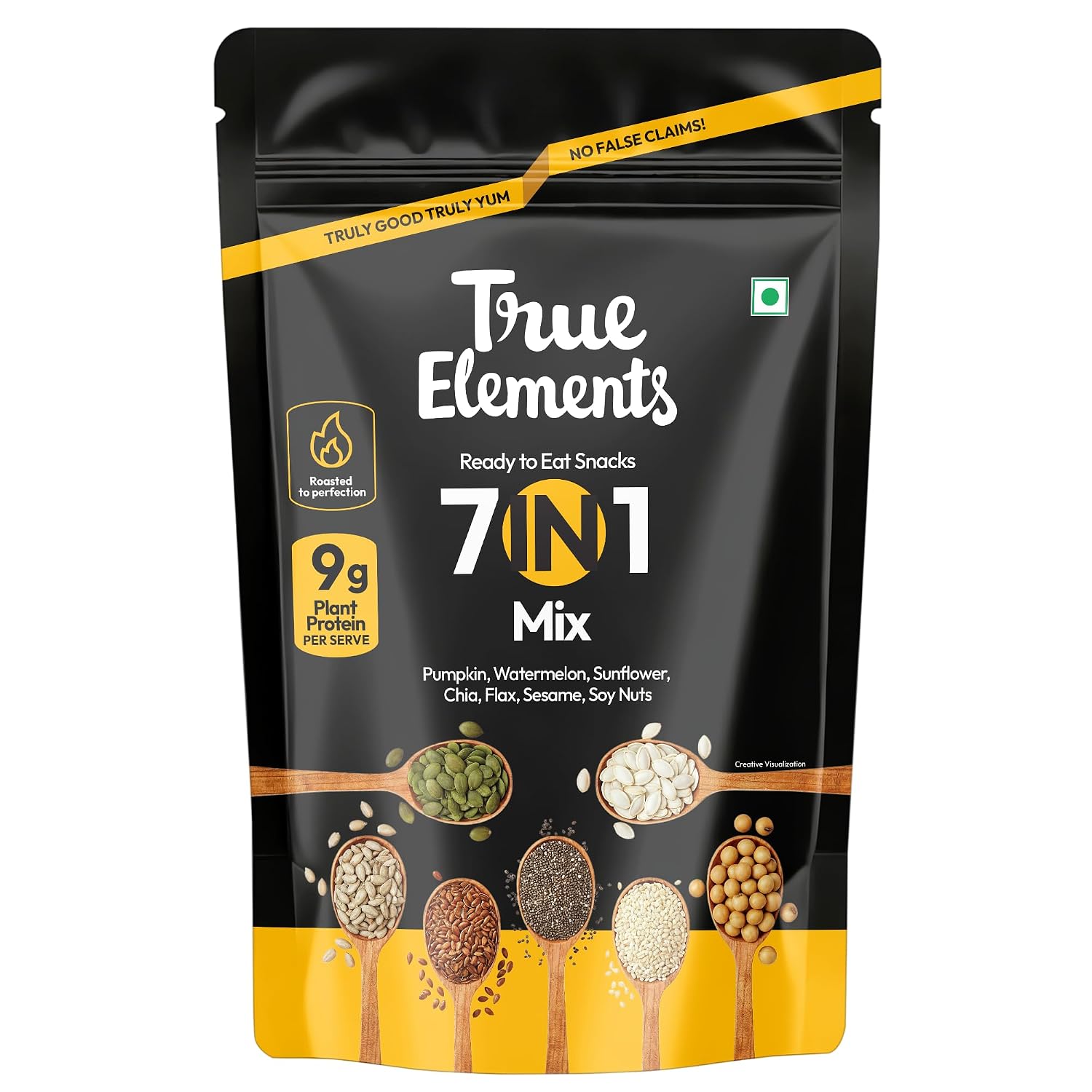 True Elements 7 in 1 Seeds Mix 250g - Complete Seed Blend | 24g Protein & 16g Fibre | High Fibre Super Seeds | Perfect for Oats, Smoothies & Healthy Snacking