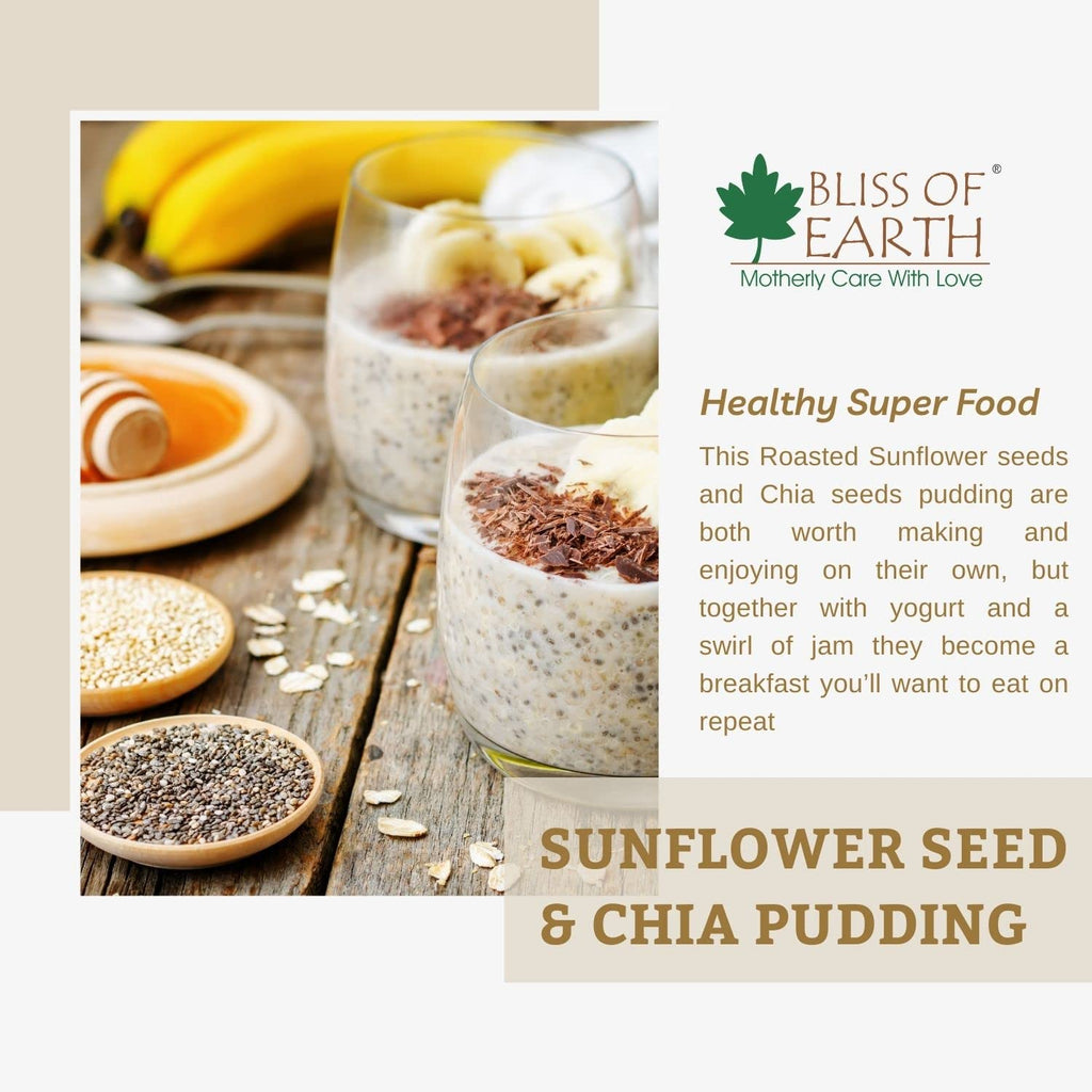 Bliss of Earth Sunflower Seeds- Dehulled Sunflower Seeds for Eating - Natural & Organic Superfood for Snacking - Rich in Fibre & Protein - for Skin & Hair - 600gm