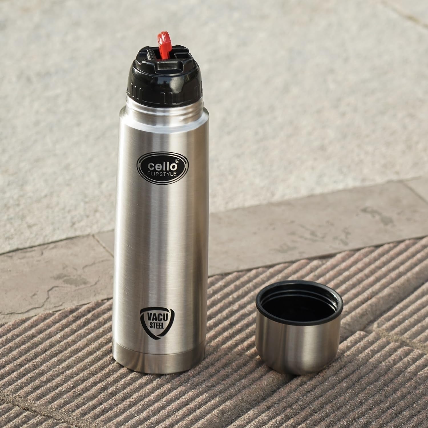 Cello Flipstyle Insulated Stainless Steel Flask Water Bottle
