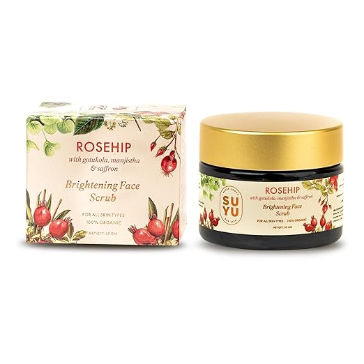 Suyu Rosehip Brightening Face Scrub with Manjisth - 50 gms