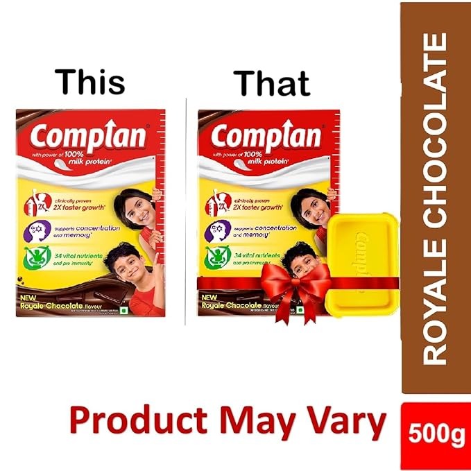 Complan Nutrition Drink Powder for Children Royale Chocolate Flavour - 500 grams Carton