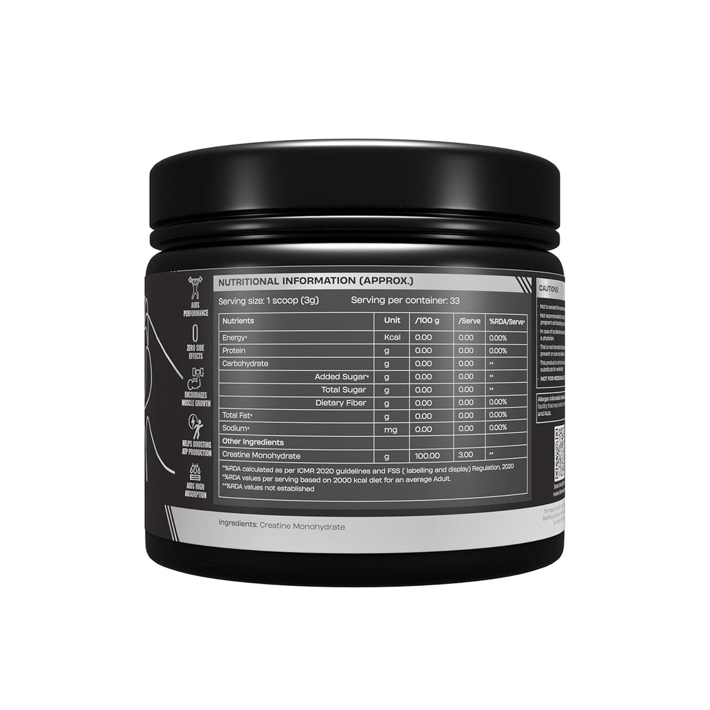 BeastLife Micronised Creatine Monohydrate with Free Shaker | 100g | 33 Servings | Unflavoured | NABL Lab Tested | Rapid Absorption for Muscle Strength & Athletic Performance | Super Micronised Creatine Powder