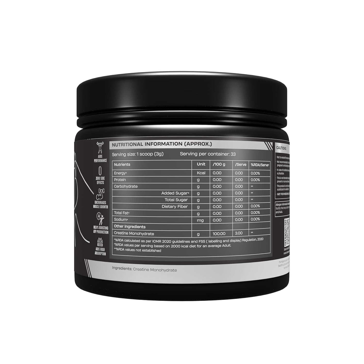 BeastLife Micronised Creatine Monohydrate with Free Shaker | 100g | 33 Servings | Unflavoured | NABL Lab Tested | Rapid Absorption for Muscle Strength & Athletic Performance | Super Micronised Creatine Powder