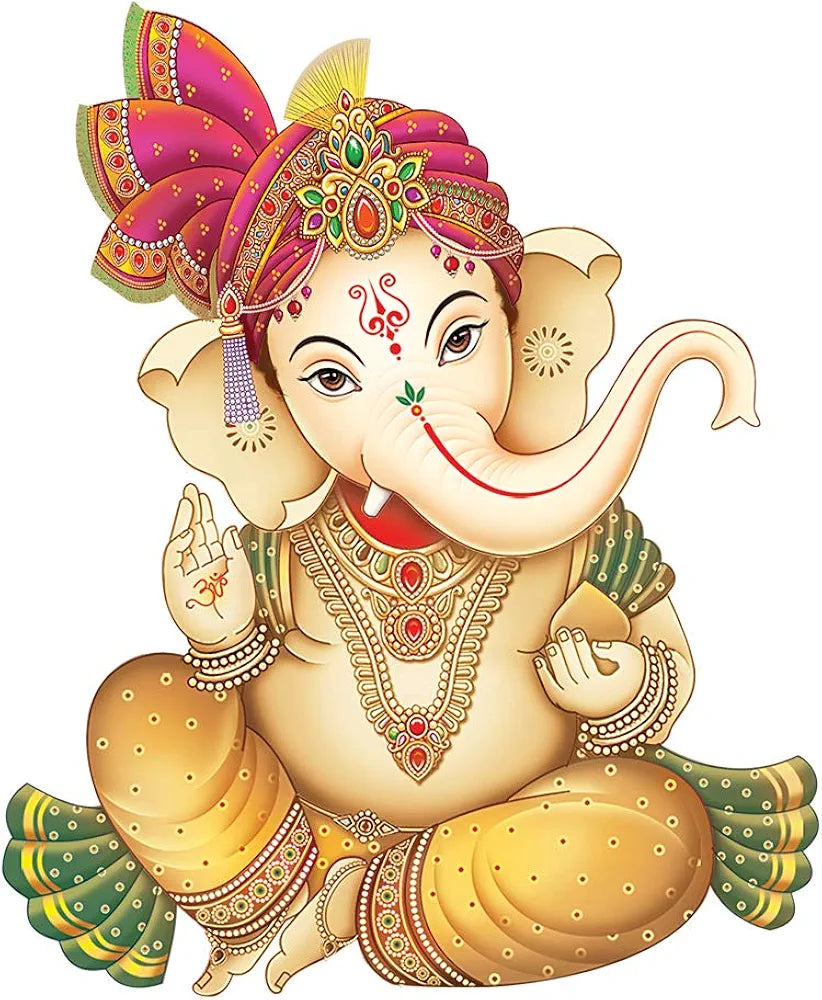 Rangoli White Glossy Vinyl Wall Sticker Premium Self-Adhesive Waterproof Decorative Parent-14 Design-21