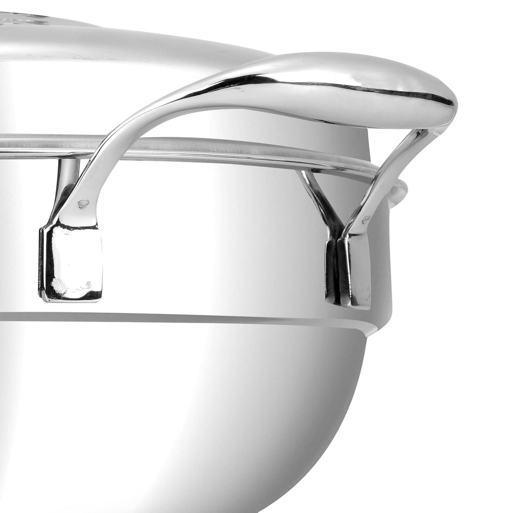 Vinod Platinum Triply Stainless Steel Multipurpose Kadai 26cm 5 Plates 4L Idli Steamer