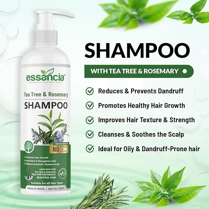 Essancia Tea Tree & Rosemary Oils Shampoo - 500 ml