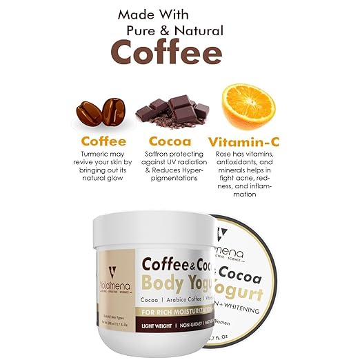 Volamena Coffee & Cocoa Body Yogurt Enriched with Coffee - 200 ml