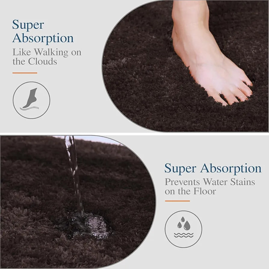 Ishro Home Premium Fuzzy Shag Carpet for Hall Rugs for Living Room Carpets for Living Room Colour Classic Brown
