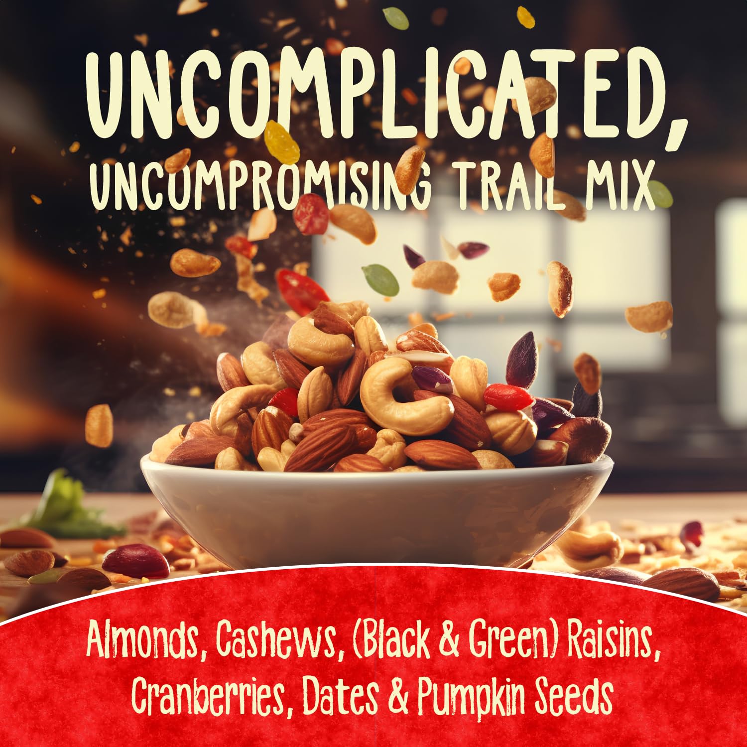 Bagrry’s Trail Mix 1kg | 7 in 1 Superfoods | California Almond | Cashews | Cranberries | Dates | Pumpkin Seeds | Green & Black Raisins | High Protein | Fibre-Rich | Oil-Free | Non-Salted| Dry fruit mix | Mix nuts | Resusable jar