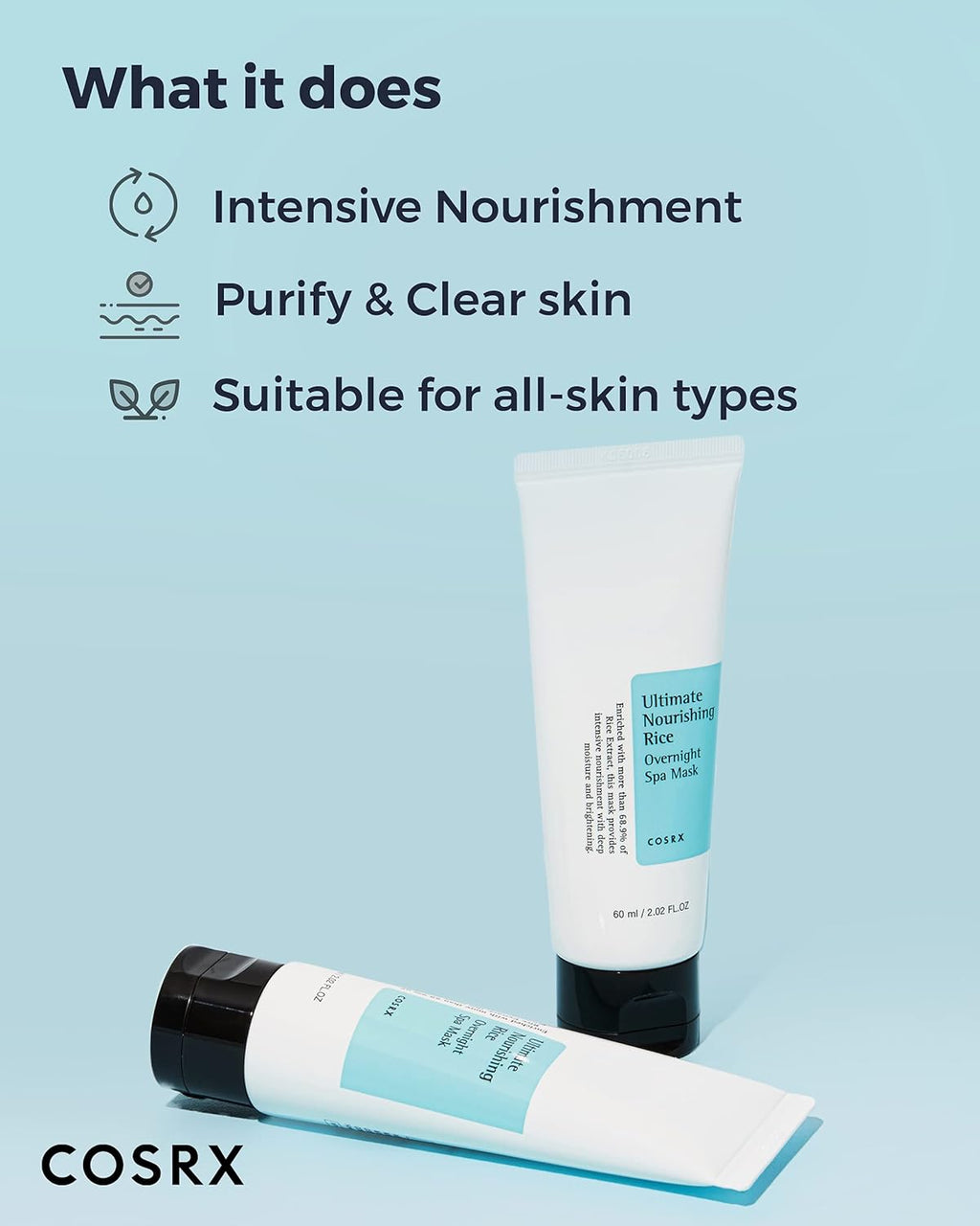 Cosrx Ultimate Nourishing Rice Overnight Spa Mask - 60 gms